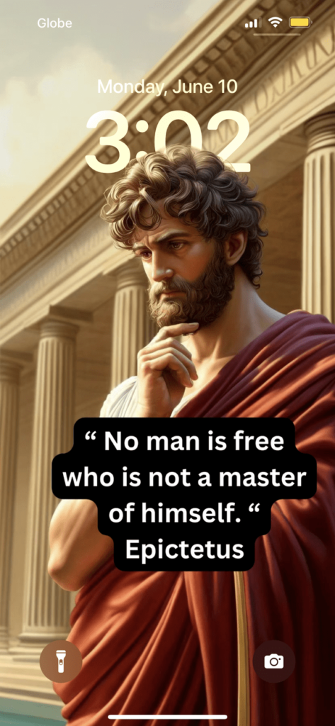 Epictetus Quote Lock Screen - The Modern Times Stoic