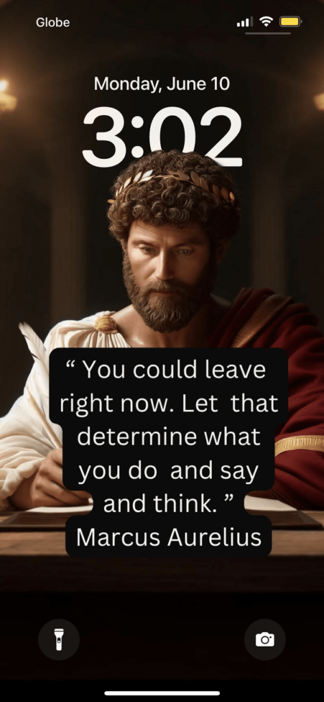 Marcus Aurelius Quote Lock Screen